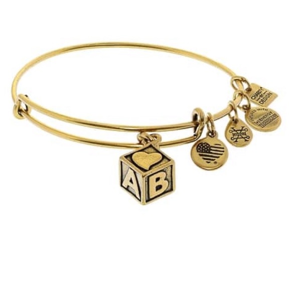 Alex and Ani Jewelry - The Alex And Ani Baby Block bracelet Gold New